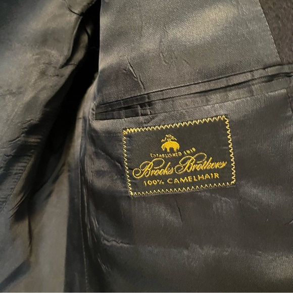 Brooks Brothers Camel Hair Suit Blazer Jacket 2 Button Pockets Warm Formal - Picture 5 of 8